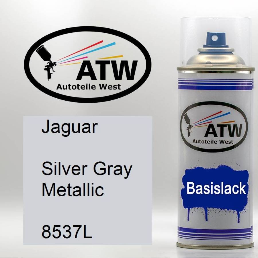 Jaguar, Silver Gray Metallic, 8537L: 400ml Sprühdose, von ATW Autoteile West.